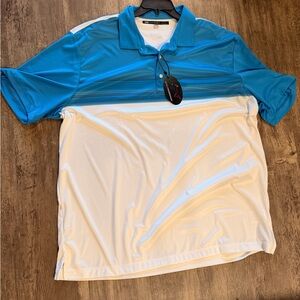 Vibrant Blue and White Polo Shirt